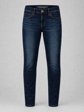 American Eagle Womens Size 0 Jeans Super Stretch Jegging Blue Denim Dark Wash